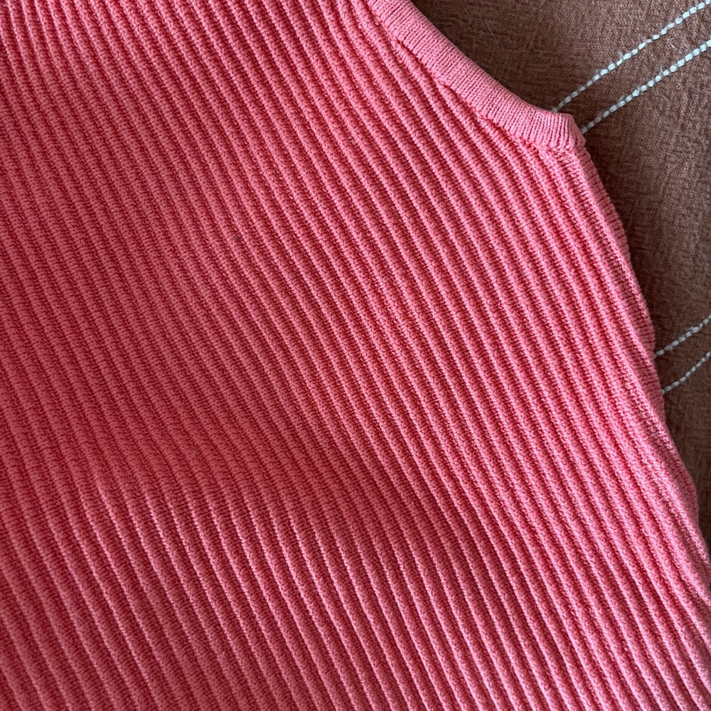 Aritzia Pink Ribbed One-Shoulder Top - Picture 3 of 3